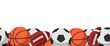 © graphic_arts - Seamless border of sports balls. Frame made of balls. Vector illustration.