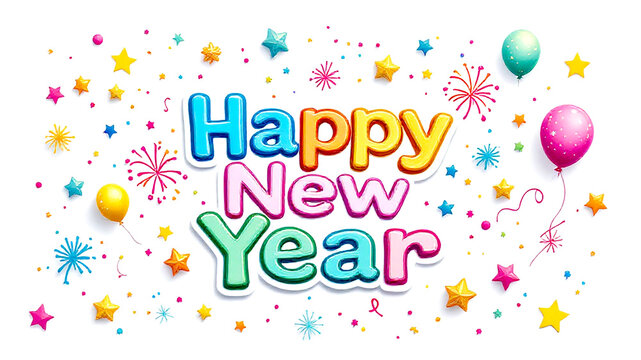 Happy New Year typography Style