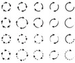 © Vector Elements - Circle arrow icon set, reload, refresh, loading, recycle, repeat symbols