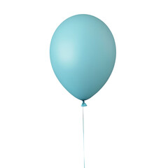 Wall Mural - blue helium balloon. Birthday balloon flying for party and celebrations. Isolated on white background. Generative AI