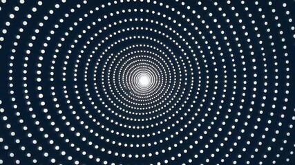 Leinwandbilder - Abstract Spiral of Light: A mesmerizing digital artwork featuring a swirling pattern of white dots on a dark background, creating an ethereal and captivating spiral effect.