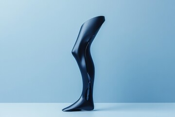 Poster - A modern prosthetic leg stands elegantly on a surface, representing cutting-edge design and functionality in mobility solutions. Generative AI