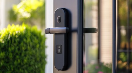 Poster - Smart door locks enhance home security with modern technology