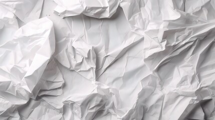 Poster - Crumpled White Paper Texture Background