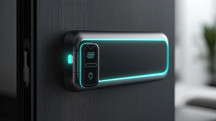 Poster - modern smart lock enhances home security with innovative technology