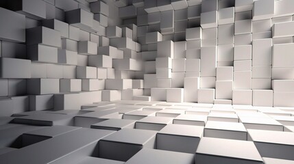 Poster - Geometric Abstract Background with White Boxes