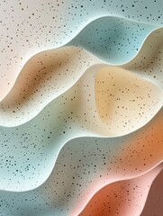 Poster - Abstract Pastel Wave Patterns for Easter and Mothers Day Celebrations