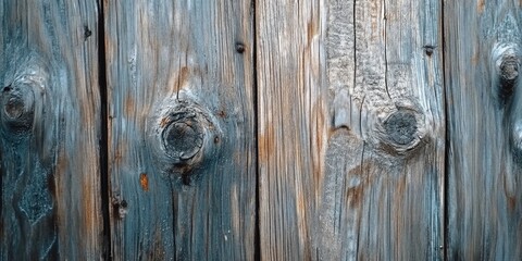 Wall Mural - Close-up of wooden fence with knots