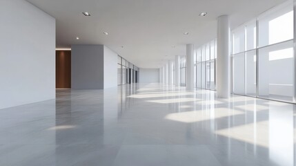 Poster - Empty floor near modern building