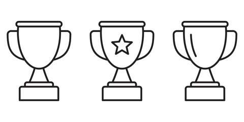 Trophy icon. Trophy cup, winner cup, victory cup icon. Reward symbol sign for web and mobile.