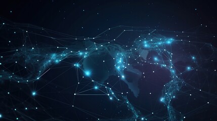 Poster - Global Digital Network Visualization Concept