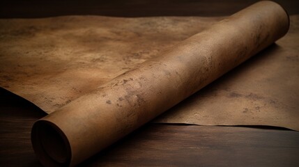 Poster - Vintage Scroll on Old Paper Background