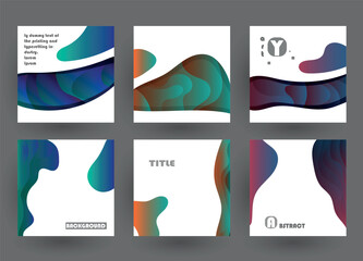 Fototapete - Abstract geometric pattern background for brochure cover design. Blue, yellow, red, orange, pink and green vector banner template	