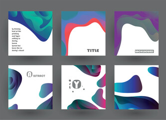 Fototapete - Abstract geometric pattern background for brochure cover design. Blue, yellow, red, orange, pink and green vector banner template	