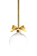 Wall Mural - PNG Golden glass hanging sphere Christmas hanging.