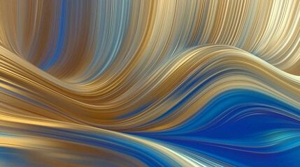 Aufkleber - Abstract flowing shapes in beige and blue tones, reminiscent of water surfaces, light textures, visual effect for meditation and relaxation