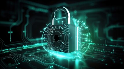 Poster - Digital Lock with Cyber Security Elements