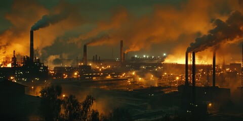 Wall Mural - Industrial Factory Smoke Emission