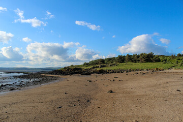 view of the coast of the north sea beach