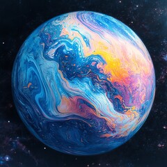 Wall Mural - magic planet colored texture 
