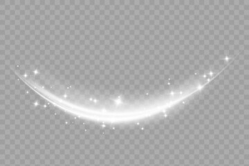 Poster - Glowing light effect with many glitter particles isolated on transparent background. Vector starry cloud with dust. Magic christmas decoration