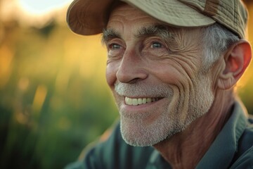 Wall Mural - Person Wearing Hat Close Up