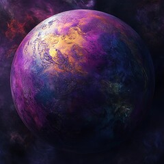Wall Mural - Square seamless texture- magic planet colored texture
