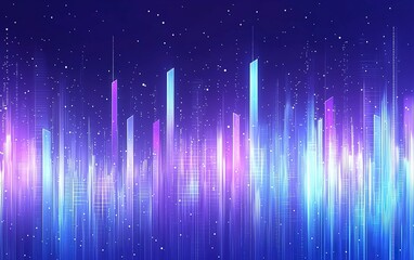 Poster - Colorful abstract soundwave graphics representing digital music and audio visuals in a creative and vibrant manner