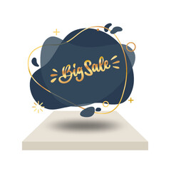 Poster - Modern abstract banner design with lettering Big Sale. Vector template banner design.
