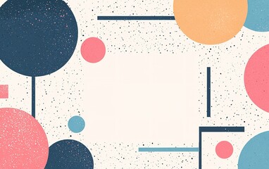 Aufkleber - Colorful abstract design featuring geometric shapes and speckled patterns on a light background for artistic inspiration