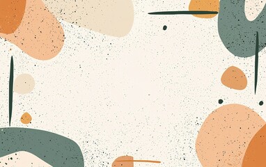 Poster - Abstract art composition featuring soft colors and organic shapes on a light background, creating a modern artistic aesthetic