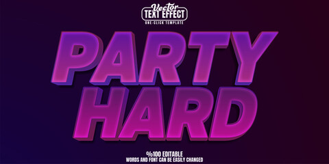 Party editable text effect, customizable disco and dance 3d font style