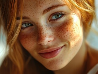 Poster - Woman with freckles