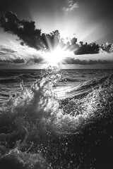 Wall Mural - sunset over ocean