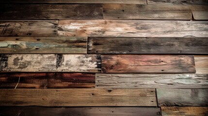 Wall Mural - Rustic Wooden Wall Panels for Interior Design