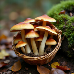 Poster - mushrooms in the forest