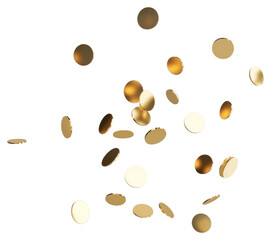 Canvas Print - png circle confettis gold celebration atmosphere.