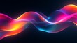 © MdAnontoIslam - Flowing Metallic glass Waves in Neon Blue and Pink on Dark Background - Abstract Design Concept