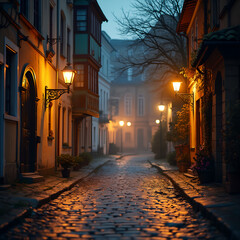 Poster - street in the night