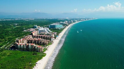 Wall Mural - Aerial View of Hotel Zone in Nuevo Vallarta, Nayarit. Mexico