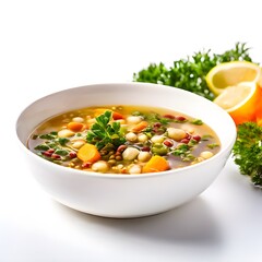 an elegant delicious homemade Food meal isolated on a White background