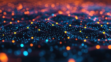 Poster - Abstract Neural Network Visualization in Vibrant Colors