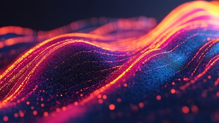 Poster - Abstract Neural Network Visualization in Vibrant Colors
