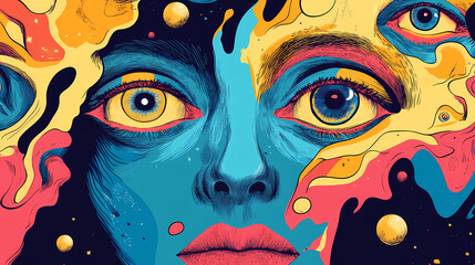 Wall Mural - the face of the child
