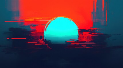 Poster - Abstract Flowing Shapes with Vibrant Colors