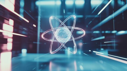 Poster - abstract atom design in digital space