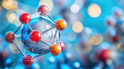 Poster - abstract representation of atomic structure in chemistry