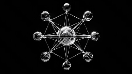 Poster - Abstract Molecular Structure with Glass Spheres