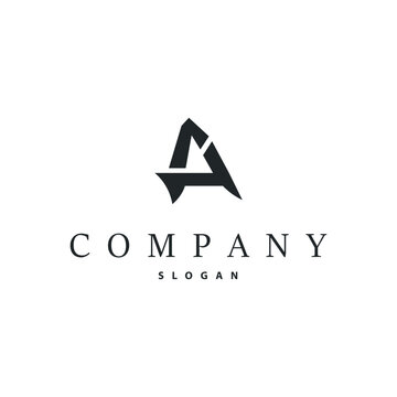 Minimal Initial A Letter Logo, Modern And Luxury Geometric Design, Icon Vector Template Element