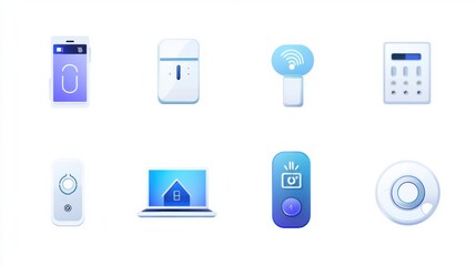 Poster - Smart Home Technology Icons for Modern Living